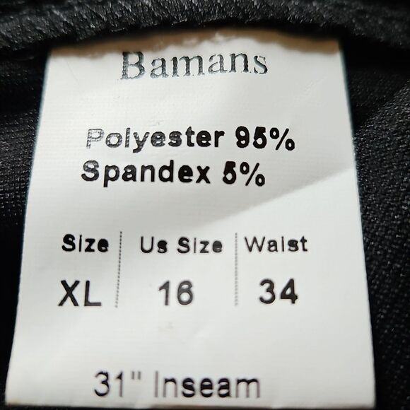 Baman Womens Size 16  XL Black Straight Leg Dress Pants Office-Ready Slacks NEW - Picture 5 of 5